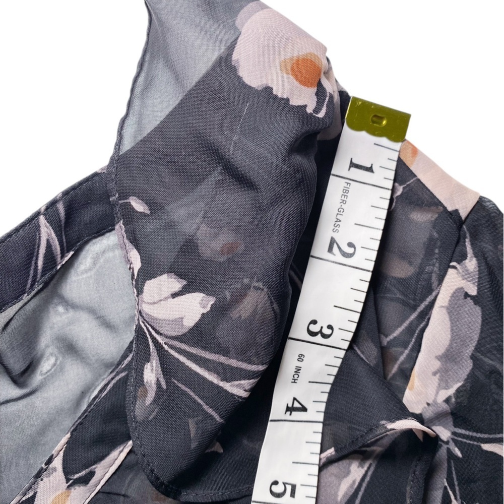 Lauren Conrad Whimsigoth Floral Black Sheer Overlay Mini Long Sleeve Dress - Picture 14 of 16